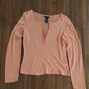 The Limited Women's Apricot Long Sleeve Top - Size M